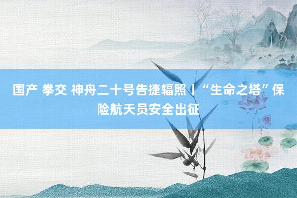 国产 拳交 神舟二十号告捷辐照丨“生命之塔”保险航天员安全出征